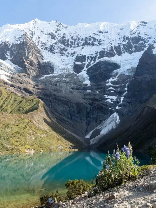 Humantay Lake on the Salkantay trek, an alternative route to Machu Picchu, Peru