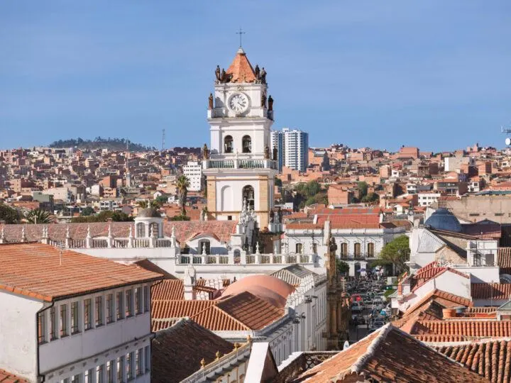 A beautiful view of the roofs of Sucre, Bolivia's capital city. 