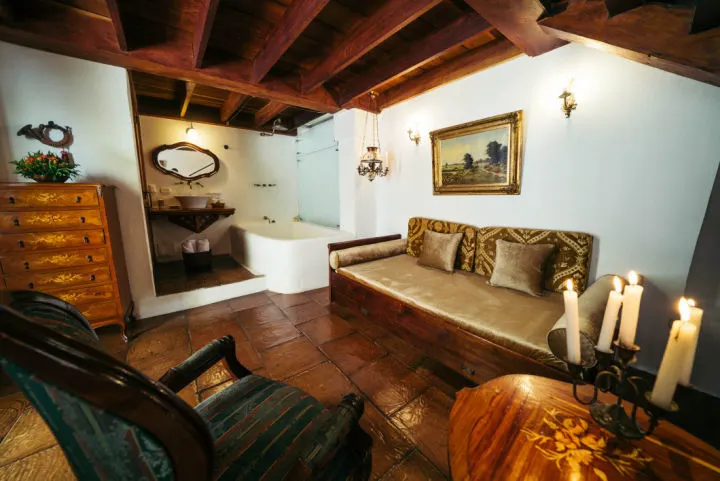 Historical-inspired room at the Alfiz hotel in Cartagena