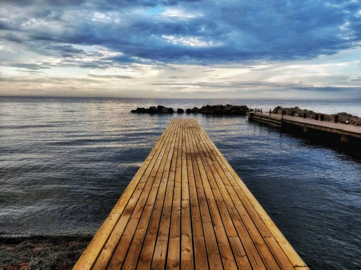 Views from the pier of Hotel AWA, an unmissable place to stay near Puerto Varas, Chile