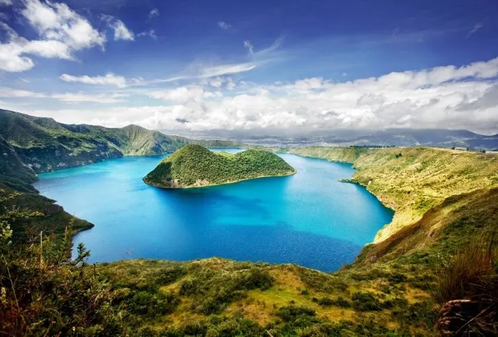 Cuicocha is situated near the small town of Cotacachi in Ecuador at an altitude of 3.060m and is part of the Cotacachi Cayapas Ecological Reserve.