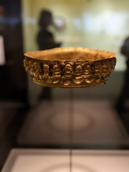 A gold crown in Bogota's Museo del Oro