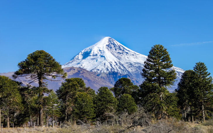A beautiful view of the Lanin Volcano.