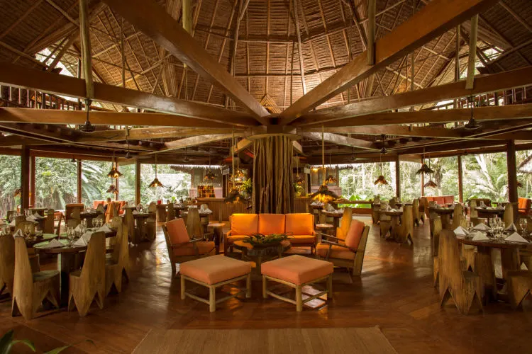 The lounge at Inkaterra Reserva Amazonica