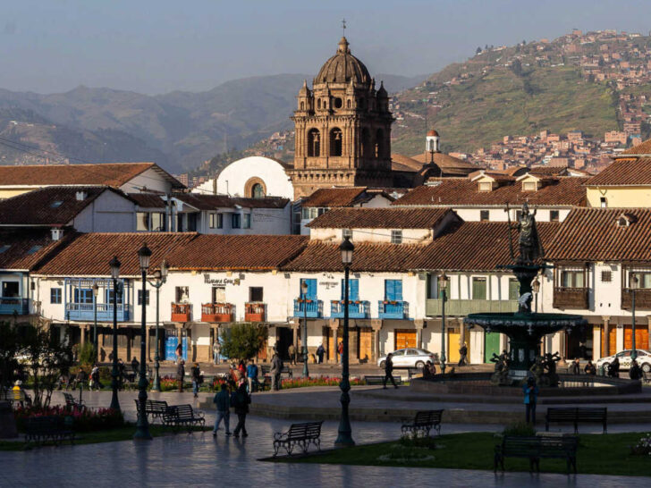 Cusco's Plaza de Armas and the rooftops of the historic city centre