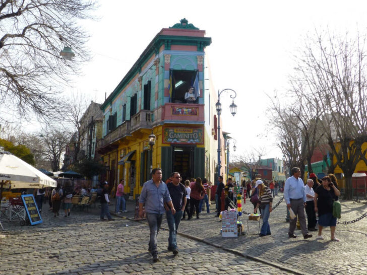 Barrio La Boca in Buenos Aires, with its colourful housing.
