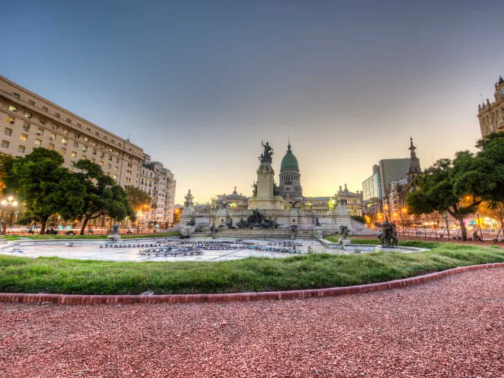 Congress Square, located in downtown Buenos Aires, Argentina