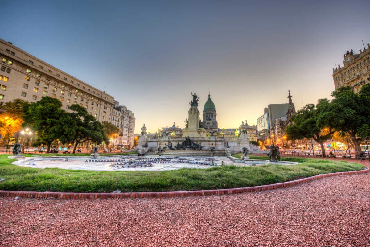 Congress Square, located in downtown Buenos Aires, Argentina