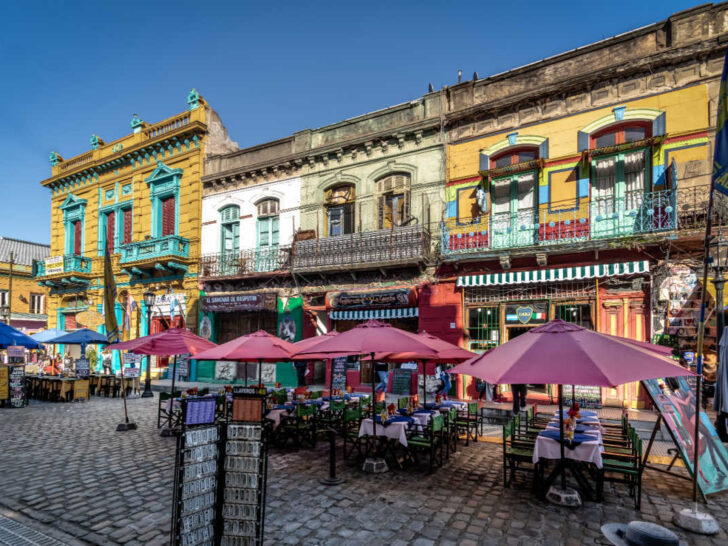 Restaurants in the colorful neighborhood of La Boca - a must-visit area in any Buenos Aires itinerary
