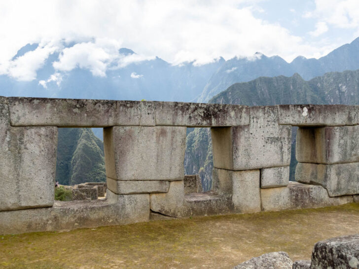 Fine Inca architecture on display at Machu Picchu, Peru