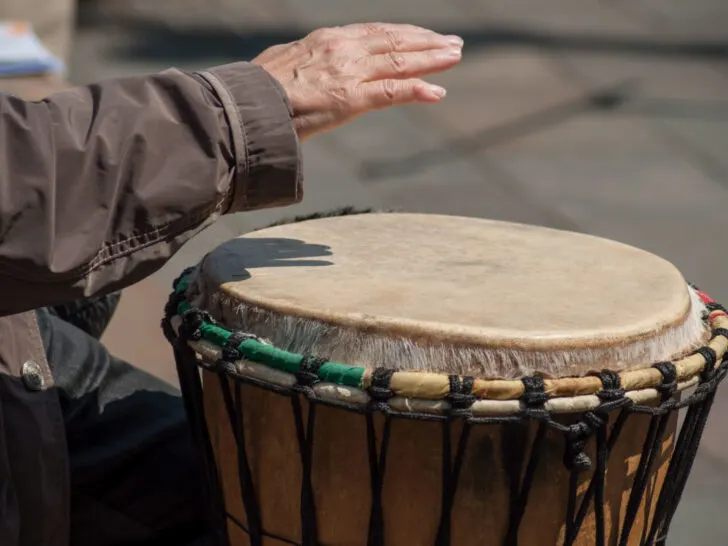 Colombia's national dance, cumbia, relies heavily on a rhythm produced by traditional drums.
