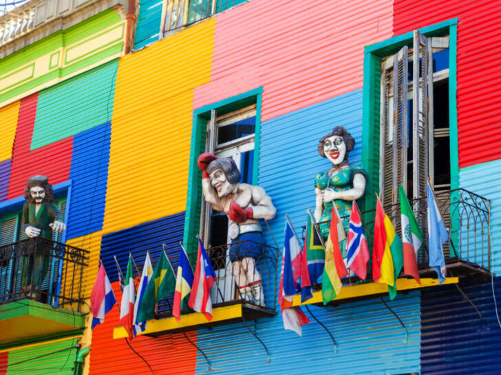 Colorful building in La Boca neighborhood of Buenos Aires. It's essential to take common sense precautions when visiting Buenos Aires, but on the whole, it's certainly safe for tourists.