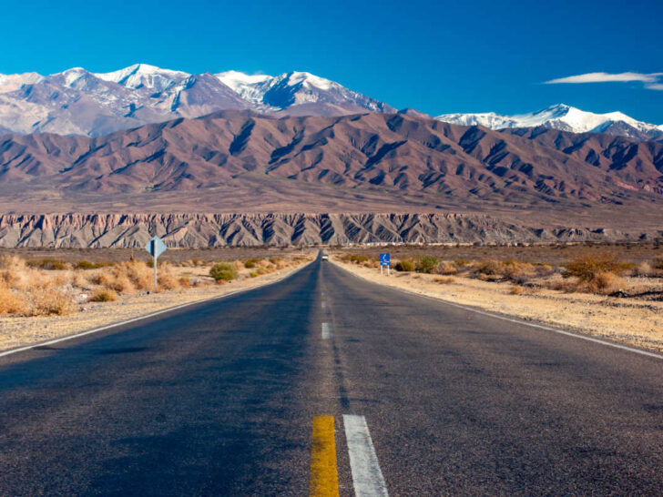 A scenic road in northern Argentina, near the small town of Cachi in the Salta province.