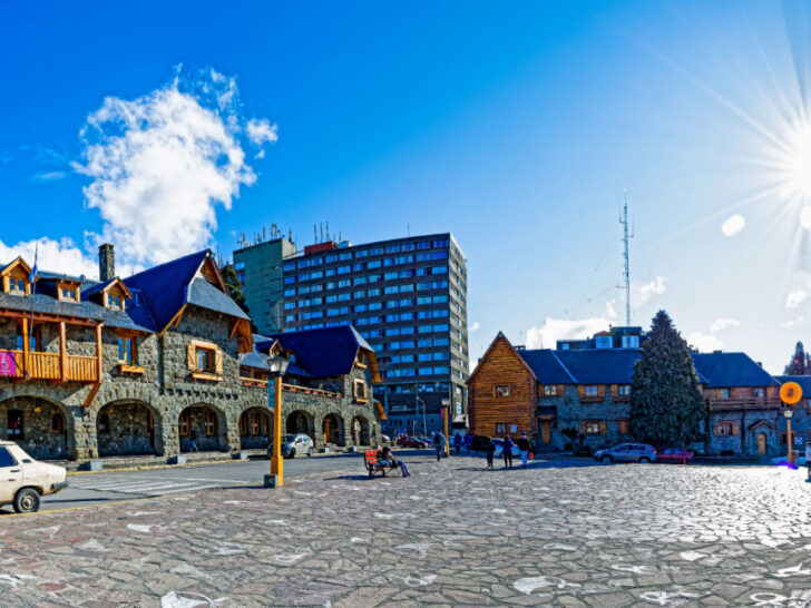 Panoramic view of the Civic Center in Bariloche.