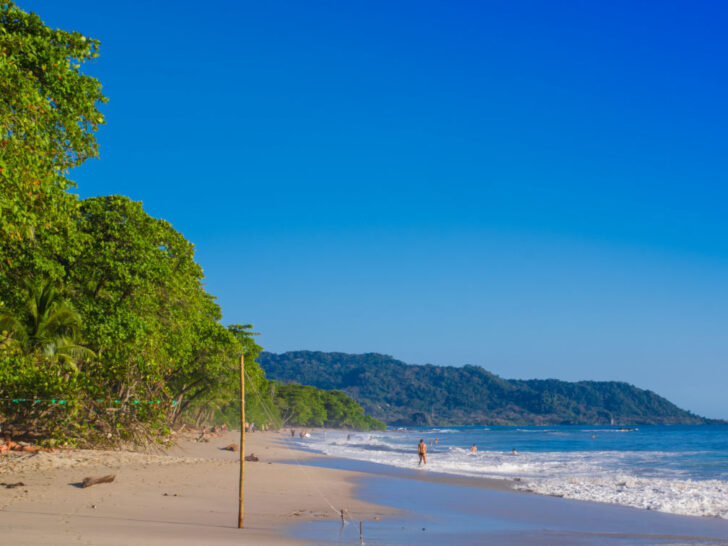 The sweeping coastline of Santa Teresa - a town known for its beaches and nightlife
