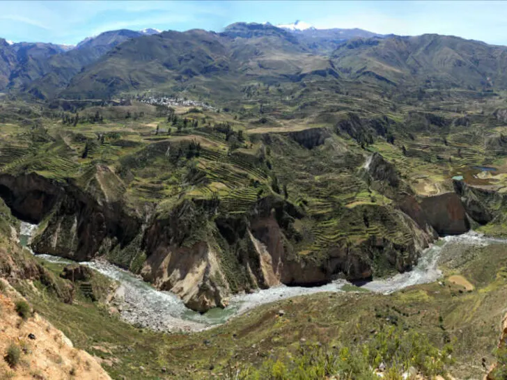 A sweeping view over the Colca Canyon. Many keen hikers will take the steep route into and out of the Canyon.