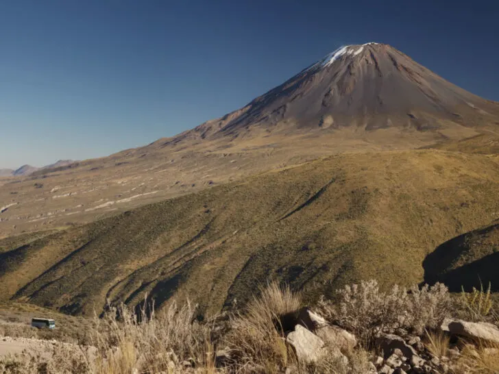 Providing a backdrop to Arequipa, you can ascend Misti over two days - one of the best hikes in Peru.