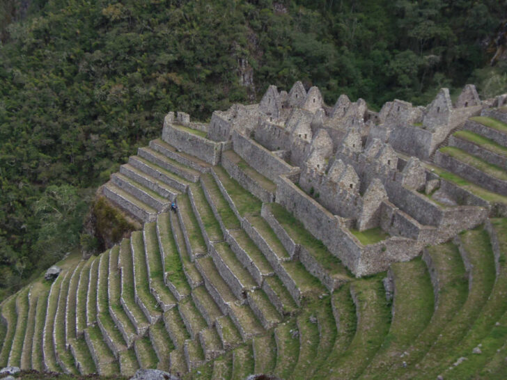 The terraces of Wiñay Wayna, which explorers can climb during the short Inca Trail hike.