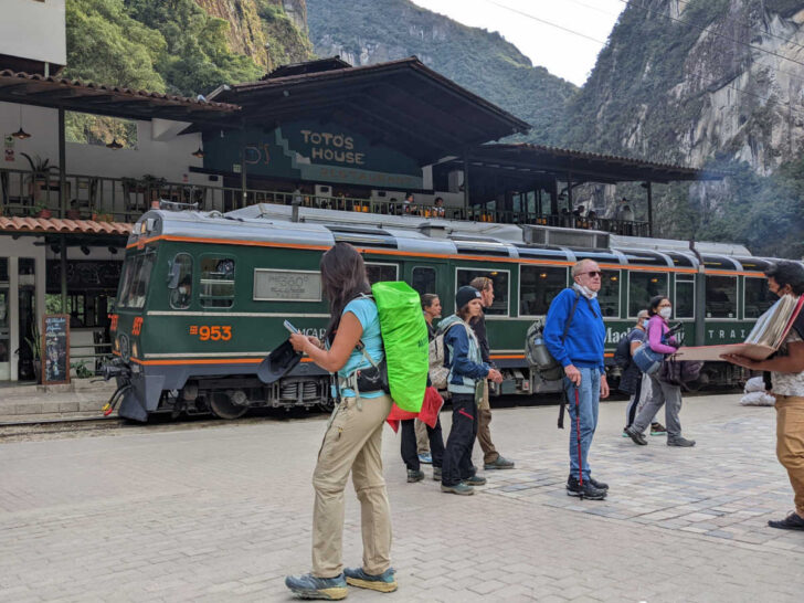 The train from Ollantaytambo to Aguas Calientes